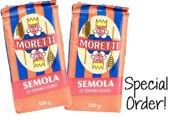 Flour, Sugar & Cocoa Flour Semolina Flour (Special Order) Moretti s Semolina is made in the family's state-of-the-art modern milling plant in Bergamo where wheat kernels are turned into flour by a