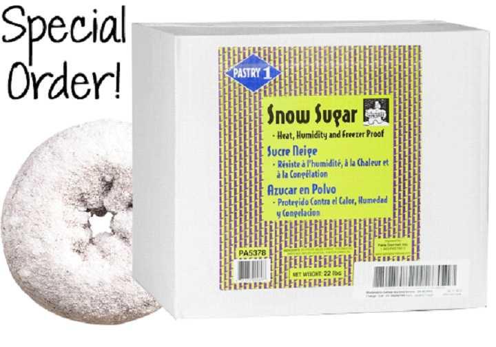 5 LB Pail Snow Sugar (Special Order) Insoluble sugar powder for decoration by sprinkling.