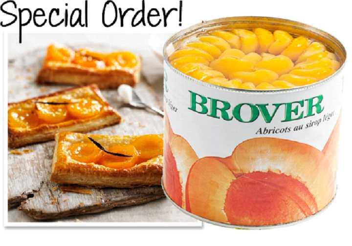 Puree & Glazed Fruit Glazed Fruit Moroccan Apricot Halves in Syrup (Special Order) Apricots preserved in heavy syrup.