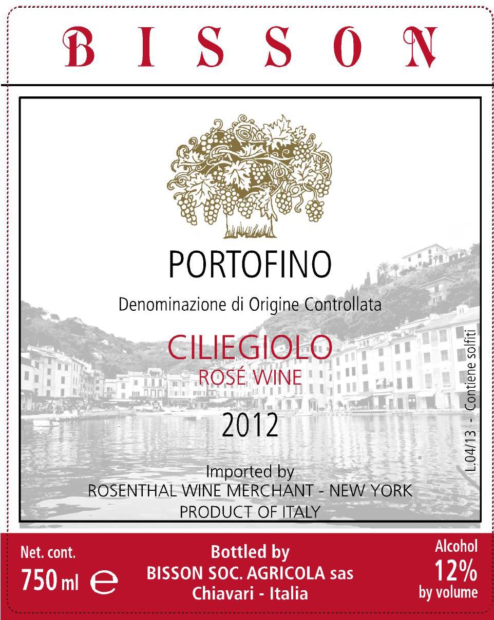 Wine #1 GENERAL INFORMATION Appellation Portofino Ciliegiolo 100% Ciliegiolo % Alcohol by volume 0.