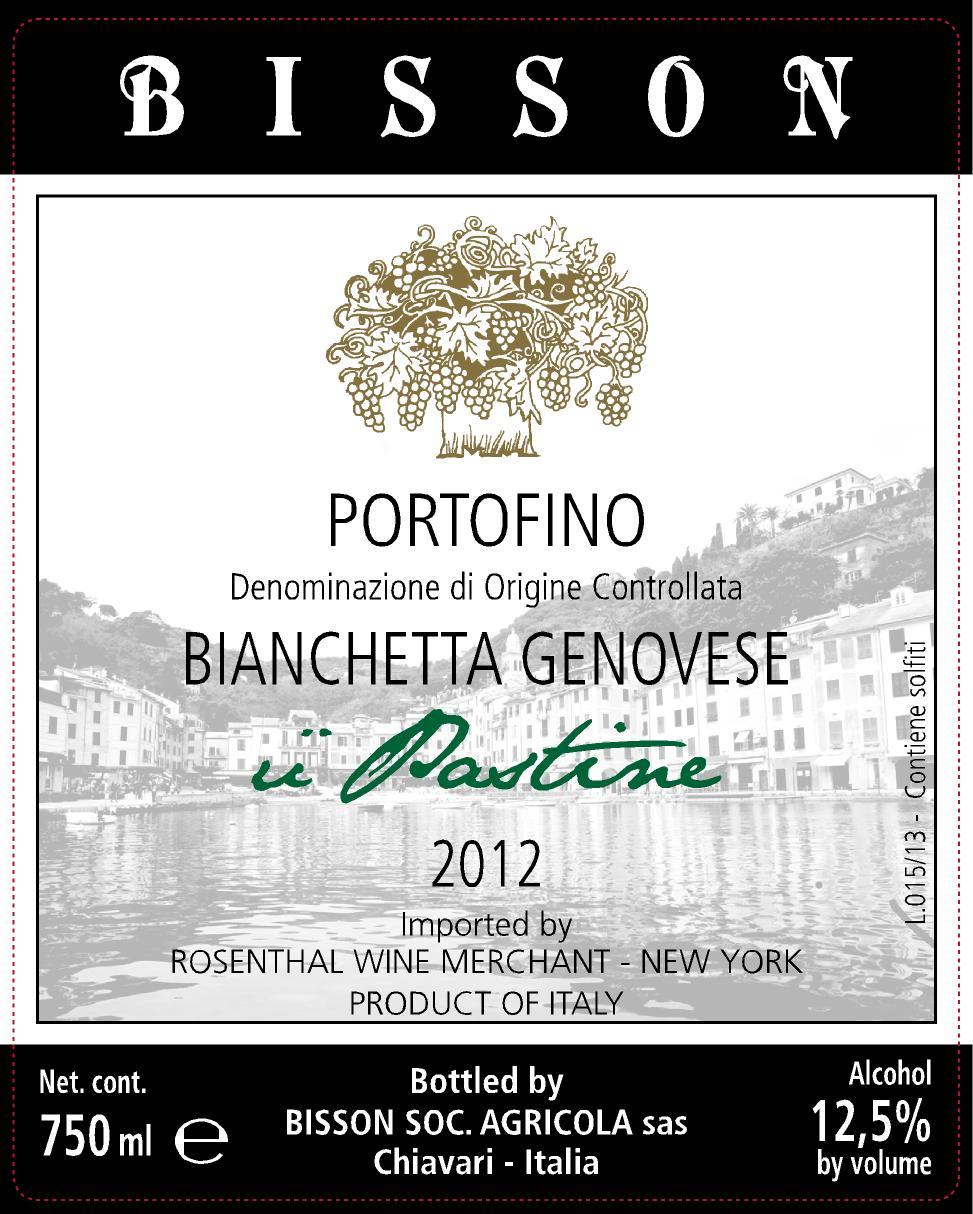 Wine 2 Bianchetta Portofino "u pastine 100% Bianchetta genovese %