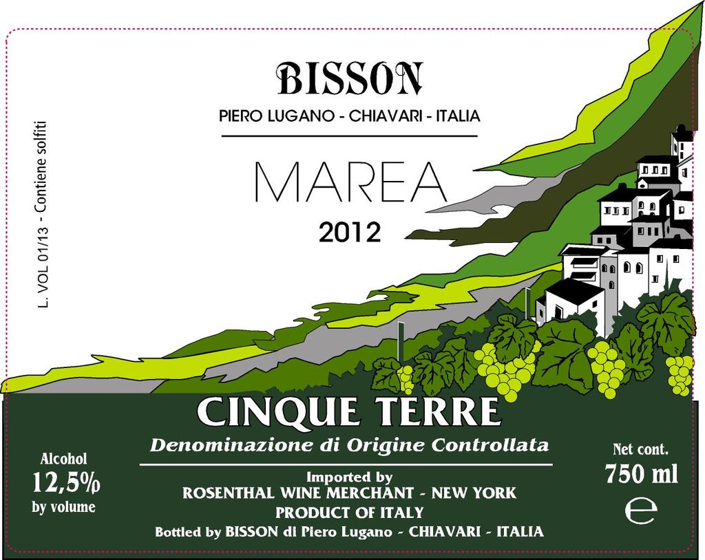 Wine 9 Marea Cinque Terre Bosco Vermentino and Albarola % Alcohol by