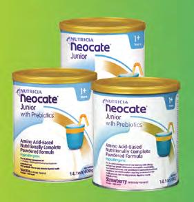 REGULAR FORMULA WITH WHOLE PROTEIN HYDROLYZED FORMULA NEOCATE AMINO ACID-BASED FORMULA Neocate offers the broadest line of hypoallergenic products designed to help