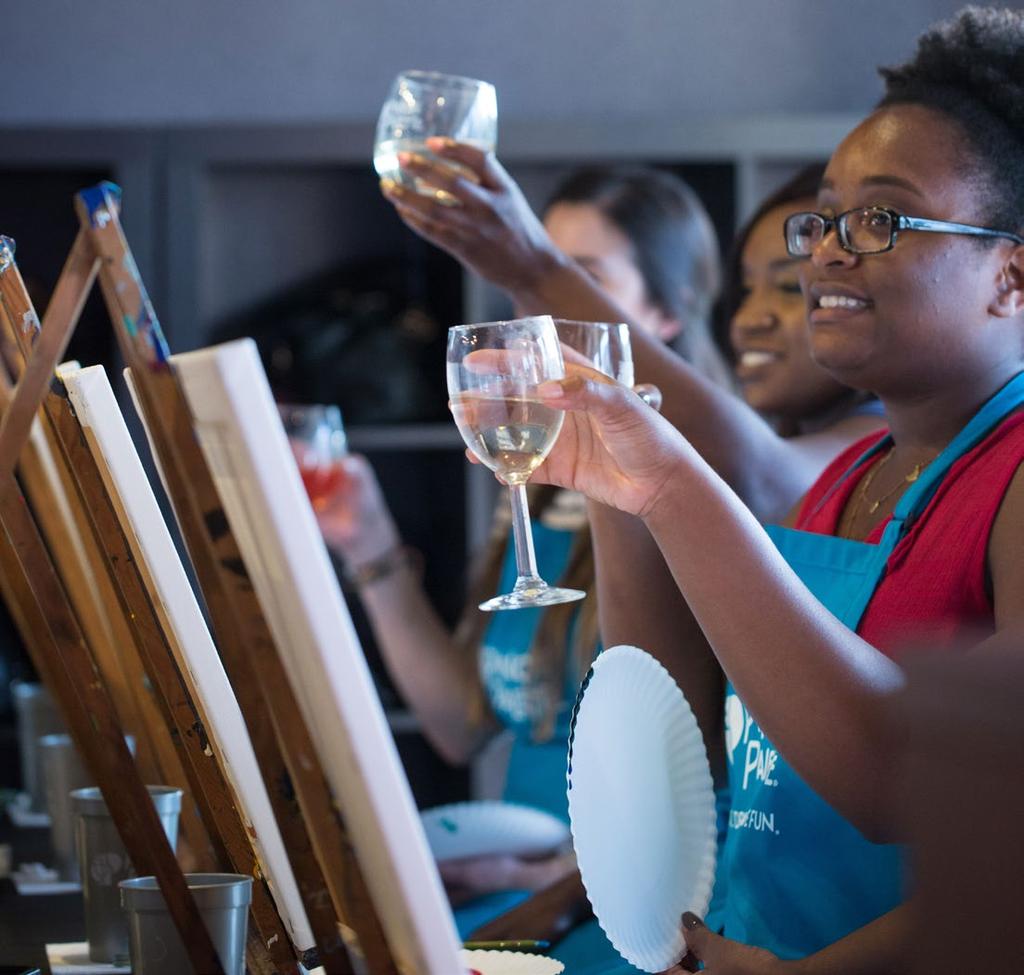 REVOLUTIONIZING ENTERTAINMENT Springing up in communities across the nation is a new and inventive spot that is bringing neighborhood locals together to share wine, socialize, and create art.