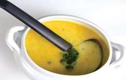Potato and curry soup (serves 6-8) ½ tbsp margarine or oil 1 onion chopped into small pieces 2 large potatoes peeled and chopped 1½ tsp curry powder (optional) 3 cups liquid chicken stock (follow