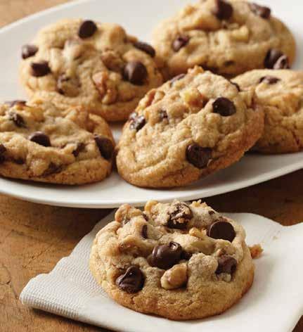 PURE FLAVOR. PURE SAVINGS. CINNAMON CHOCOLATE CHIP WALNUT COOKIES Prep Time: 15 minutes Cook Time: 8 minutes Makes 5 dozen or 30 (2 cookie) servings. 3 ¼ cups flour 1 tbsp.