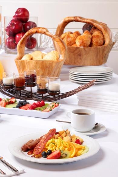 (Minimum 10 guests for all hot breakfast items) Hot Breakfast Items and Buffets BAKERY BASKET Assorted muffins and croissants served with butter and jam SCRAMBLED EGGS METZGER S SMOKED BACON (3
