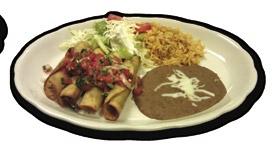 99 One Each of Beef, Chicken, Beans and Cheese Topped with Enchilada Sauce and Salad. Fish Tacos (3).....$10.