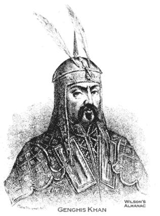 Genghis Khan was born in the early 1160s. He was named Temujen because, at the time of his birth, his father had captured a Tatar chieftain of the same name.