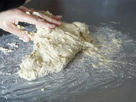 butter and dough with