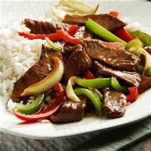 Stir-fried beef with hot jalapeno, bamboo shoots, onion, mushrooms and Thai seasoning. $9.