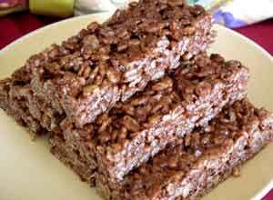 Chocolate Rice Krispies Treats Recipe This is simply Rice Krispies Treats with added chocolate. It is nearly as simple as the original recipe.