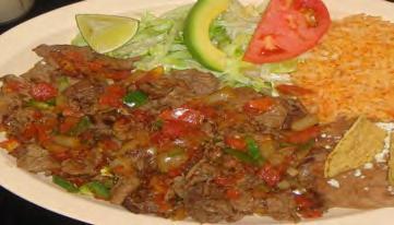 99 Chopped steak with onions, melted cheese and sweet peppers. 58. CARNE A LA TAMPIQUEÑA...$15.