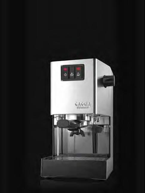 CLASSIC The Gaggia Classic is available in a stainless steel
