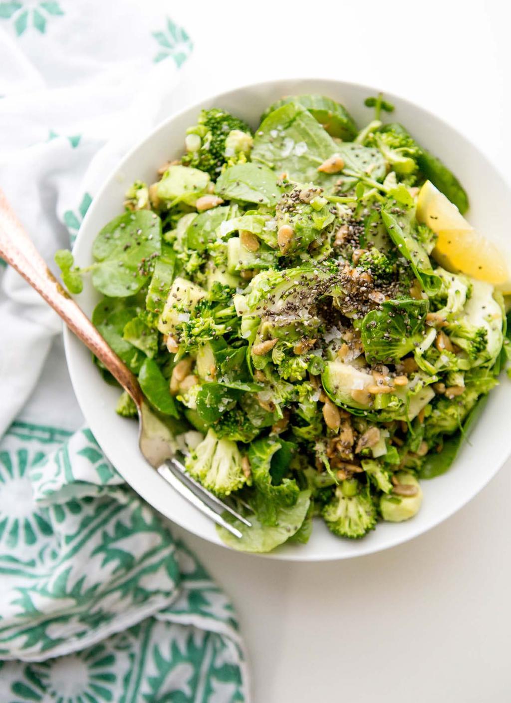 Salads 1. Green Detox Salad This delicious salad can be eaten anytime you need a fresh, light, nutrient-packed meal.