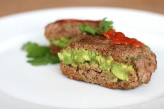 Avocado Stuffed Burger Ingredients 2 pounds grass fed ground beef 2 avocado 1 cup sun-dried tomato 1 tbsp. black pepper 2 tsp.