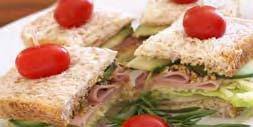 L U N C H E O N S A N D W I C H B U F F E T Assorted Miniature Sandwiches A delectable selection of elegant sandwiches prepared on croissants, French baguettes and dark breads Variety to include: