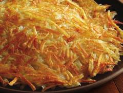 Fully cooked shredded russet potatoes.