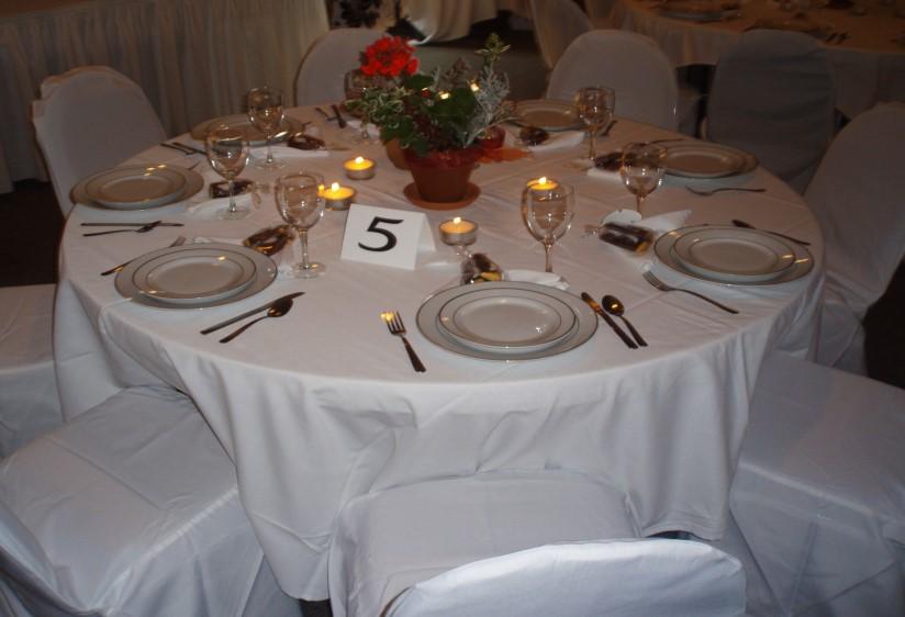 Wedding Packages Included: Hot buffet, Private reception room for the wedding party, Linens & linen napkins, China & silverware, Glassware, White skirting for the head, buffet, cake & gift tables,