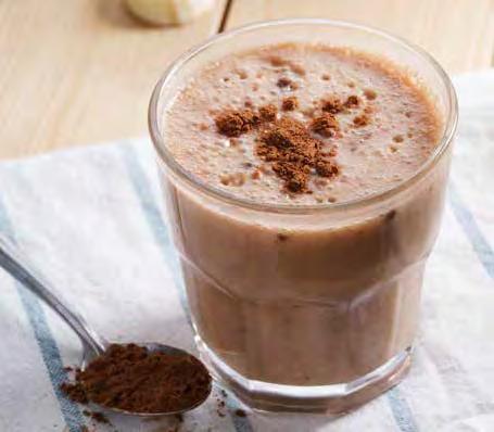CREAMY DREAMY CHOCOLATE SMOOTHIE 1 Serving 1 cup unsweetened almond milk 1 packet Cleanse Shake 1 Tbsp unsweetened cacao powder