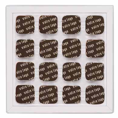 60* 4 personalized filled chocolates Minimum order: 250 boxes CA LYPSO $23* 9 personalized filled chocolates