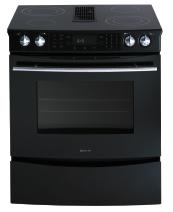 SLIDE-IN RANGES Jenn-Air Slide-In Ranges with Downdraft Ventilation have a two-speed fan that pulls smoke, steam and cooking odors down and out of the kitchen, eliminating the need for an overhead