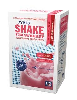 12 FLAVOURS As well as Neutral, AYMES Shake is available