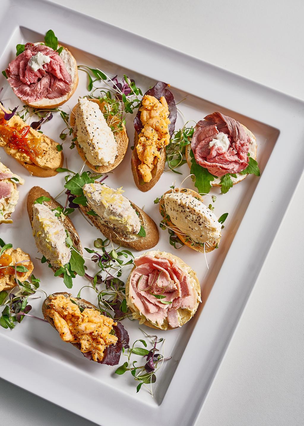pictured: Open Sandwich Platter (Executive Presentation) - Working Lunch Menu Eden