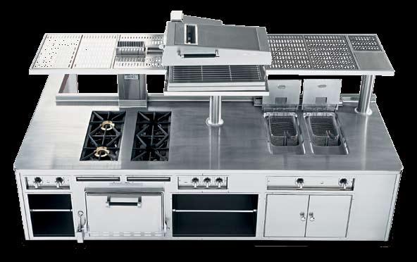 Rotana Hotel - Dubai - United Arab Emirates - Eastern Kitchen - 2001 - Made to measure central stove, stainless