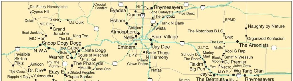 Hip-Hop Map What began as a folk type of