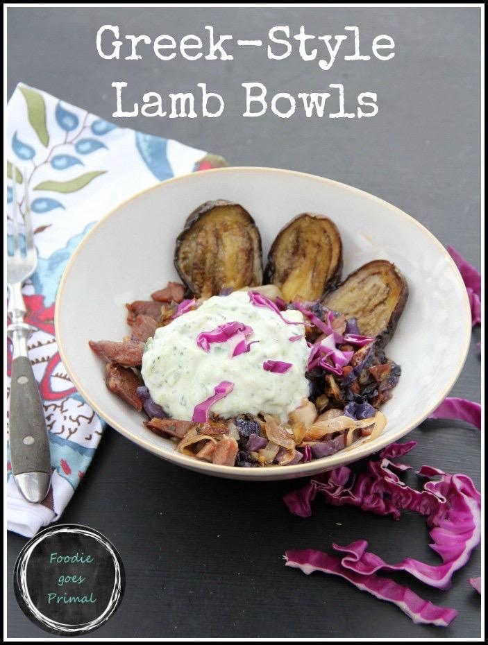 Mains: Greek-Style Lamb Bowls Servings: 4-6 Time: 20mins 6 leftover lamb chops {you can use more or less if you want} 1/4 purple cabbage, shredded 1/4 white cabbage, shredded 2 tbs butter a splash of