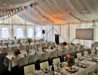 set for an Awards Night The Marquee set for a special birthday THE MARQUEE BEVERAGE PACKAGE includes beer, wine, peach daiquiri, soft drinks self-serve tea/coffee station available throughout your