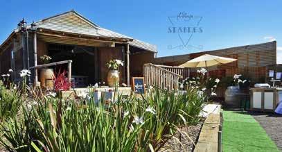 stables The Stables ready for a wedding with the bar set up in the glorious sunshine THE STABLES MENU PLANNING 4-Course Sharing Platters $45 per head Starter Trio of dips with grilled ciabatta bread
