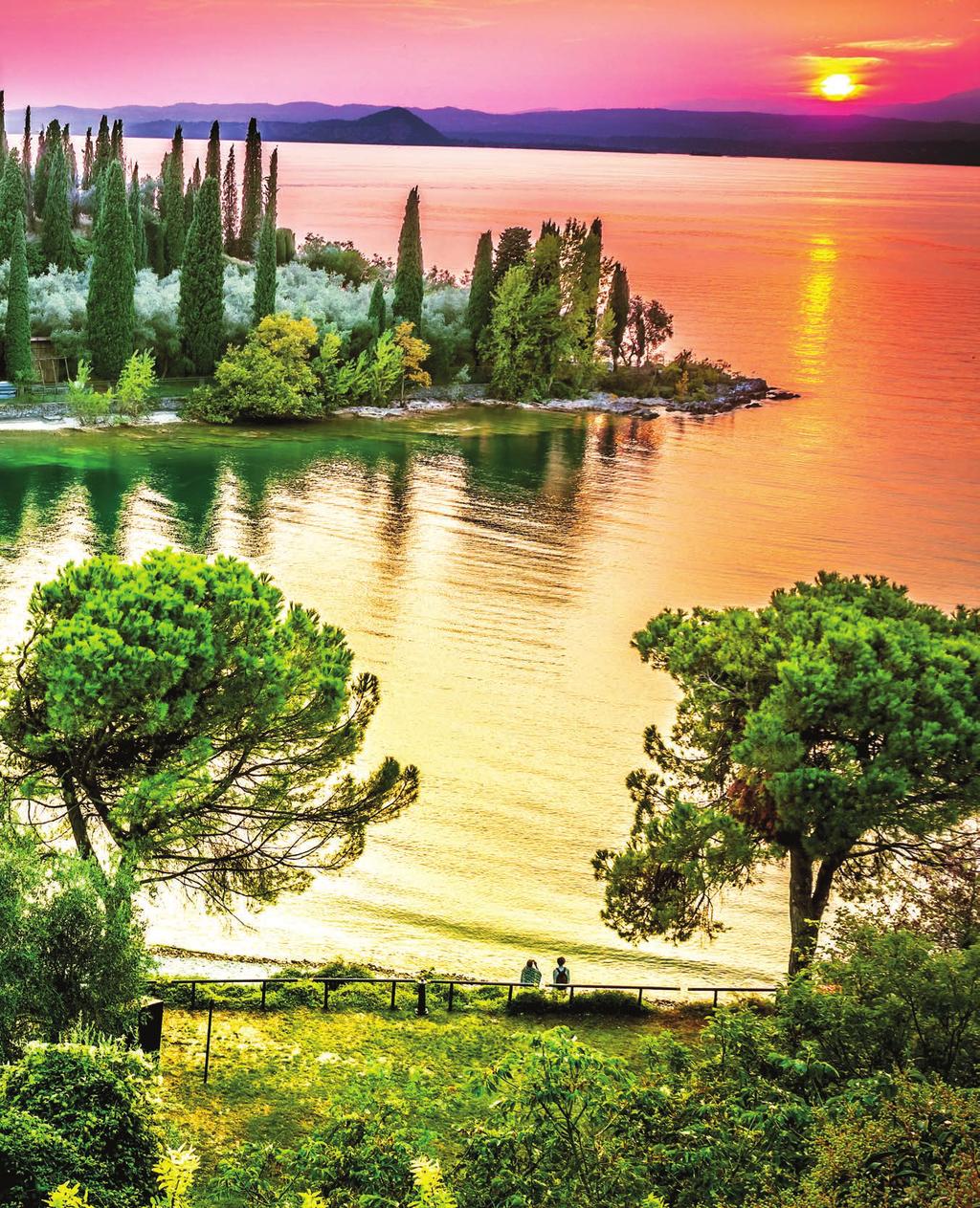 Sunset over Lake Garda in Italy s Lombardy