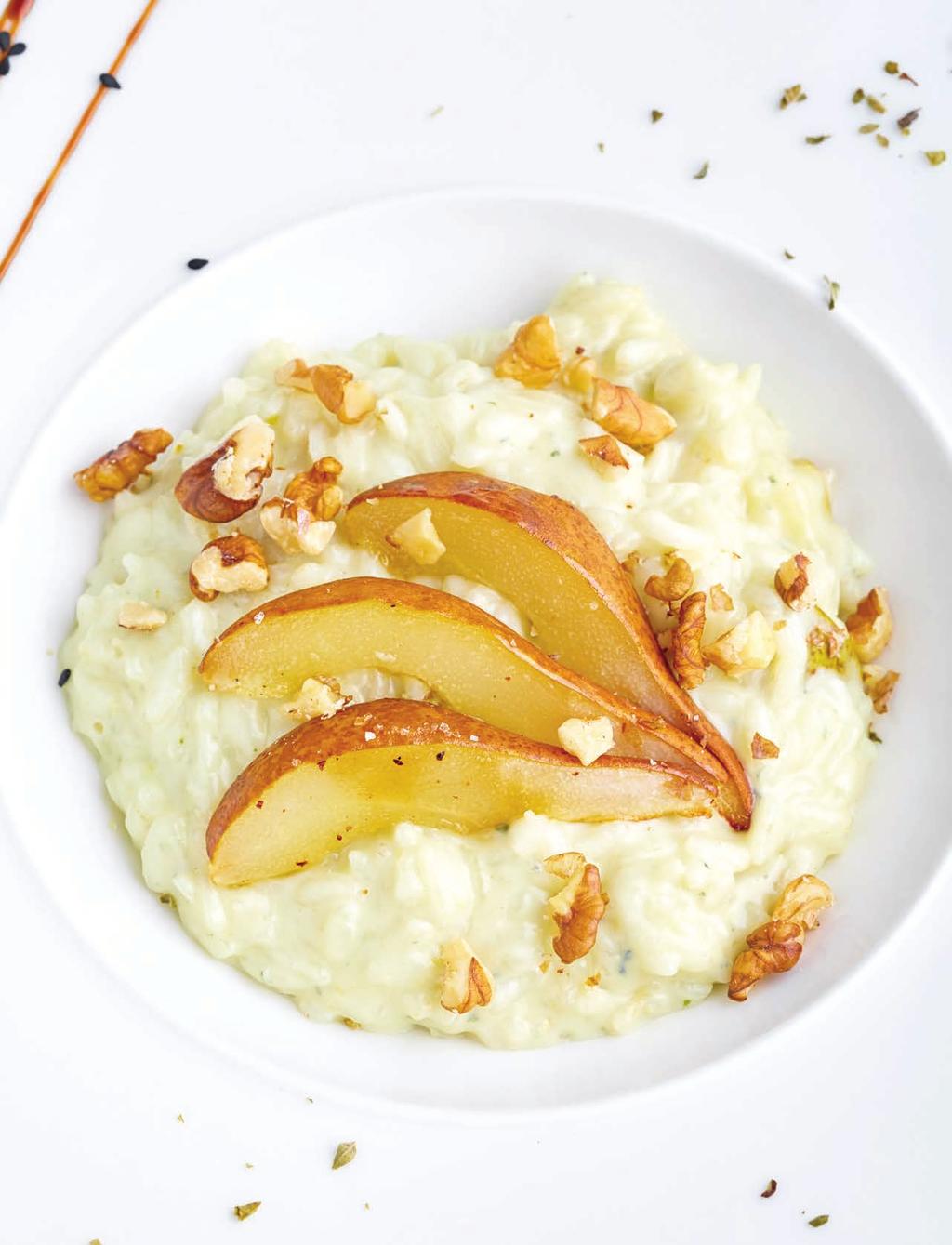 Risotto with Pears, Gorgonzola Cheese and