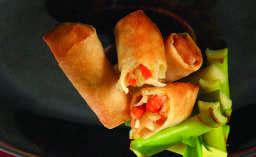 Southwest Springroll Spicy Chorizo sausage, black beans and Monterey Jack cheese blended with