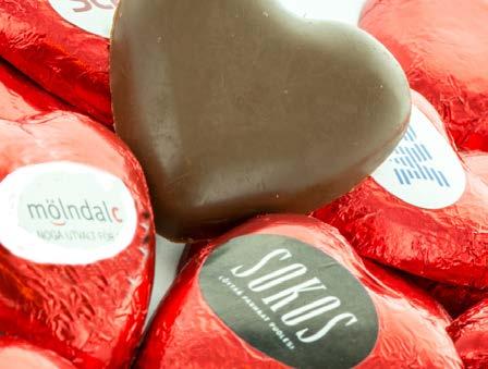 Logo2Go Choco Heart Production time Heart-shaped chocolate 9 g Milk chocolate minimum