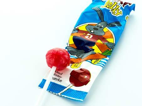 Lollipop Flowpack Ball shaped lollipops in fancy bags with a large advertising