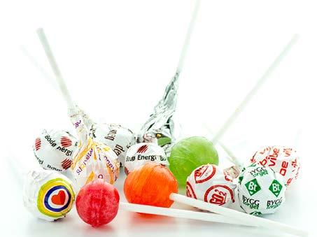 Lollipop Marble Sugarfree Ball shaped lollipops with fruity taste sweetened with Isomalt.