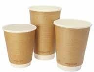 Hot paper cups Coffee cups made from sustainably sourced board and lined with plant-based PLA, not plastic - for 72% less carbon.
