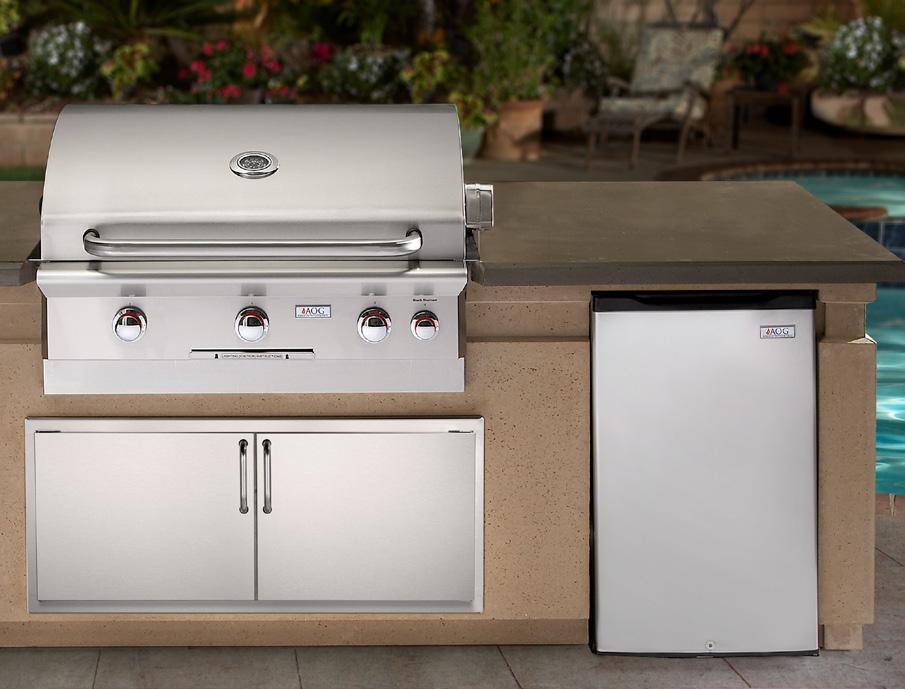 Model #: DC790-CBR-108SM Dimensions 107 wide x 35 deep x 36 high 36NBL (T) grill + AD-36C adapter REF-20 Refrigerator Product Requirements 3282L (T) Double side burner + 3282-AD 16-39-SSD Front