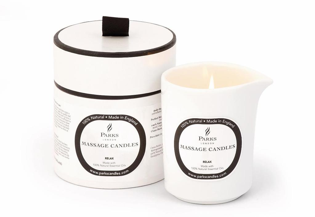 Massage Candles Our special 100% natural wax blend has been expertly formulated to provide maximum hydration and increase absorption ability of