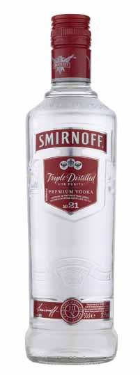 The top spirits... Total spirits: top 10 - on moving annual total sales at week ending 24.12.11 and on 12 months before 1 GLEN S 5.1 2 SMIRNOFF RED 14.0 3 THE FAMOUS GROUSE 5.5 4 WHYTE & MACKAY 1.