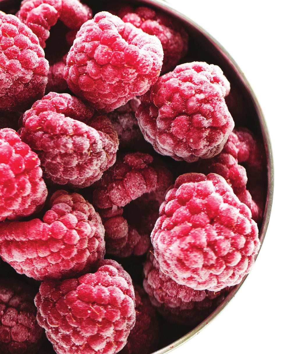 RED RASPBERRY PRODUCT FORMS AND PACK STYLES Product Formats IQF RASPBERRIES (individually quick frozen) Individual raspberries are quick frozen to between -22 and -31 F/30 to -35 C.