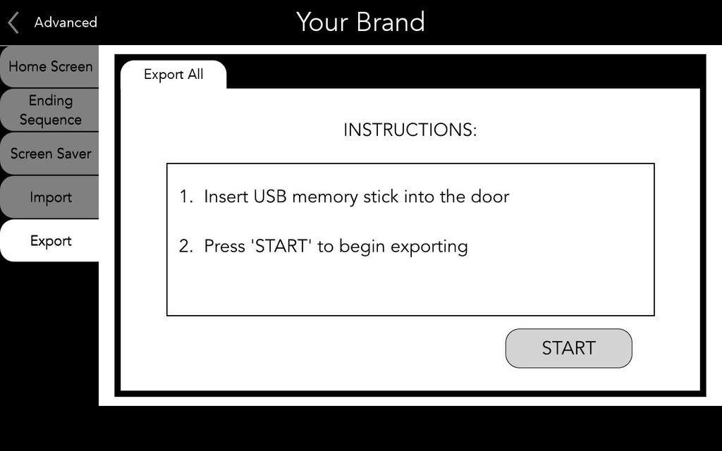 EXPORTING/IMPORTING via USB - continued 6. Remove the large SST cover from back of door.