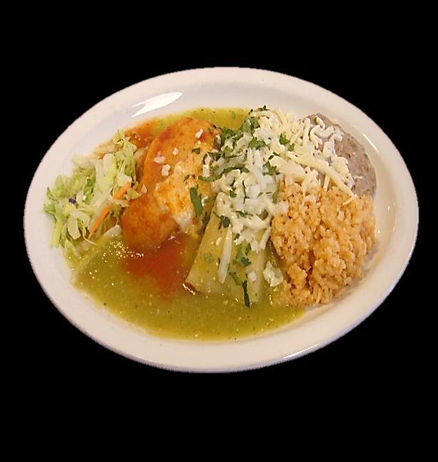95 NO. 1 MOSTLY BEEF 1 Beef Taco 1 Beef Enchilada 1 Chile Relleno Chile Colorado Chile Verde 9.95 NO. 2 1 Taco 1 Enchilada. Your choice of Chicken or Beef - 7.