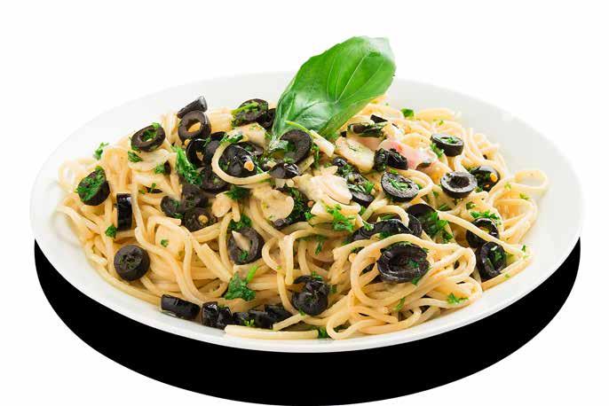 Pasta Spaghetti Carbonara (1,3,7) špagety, oravská slaninka, žltok spaghetti, bacon, egg yolk, 480 g 6,50 doporučené kombinácie cestovín a omáčok recommended combinations of pasta and sauces Ponúkame