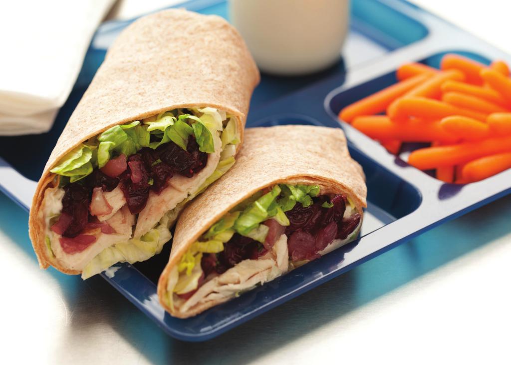 Chicken Wrap with Cranberry Salsa wrap provides ½ oz.