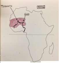 control over some of the gold and salt mines for themselves and became very powerful and rich. Map showing location of ancient kingdom of Mali "Mali Empire and Djenne Figures.