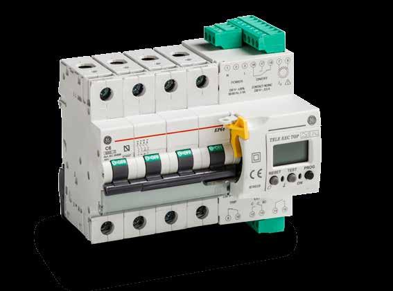 Reclosing system with earth leakage protection for Miniature Circuit Breakers Automatic reclosing system Applications Series TeleREC Top - MCBs Performance Marking Thermal setting In (A) 6-63
